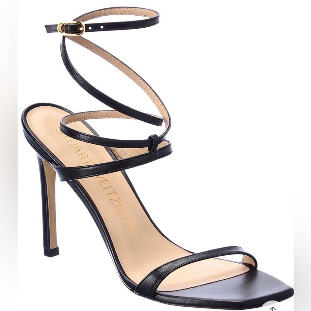 Stuart Weitzman Elsie Leather High Heeled Sandal 100